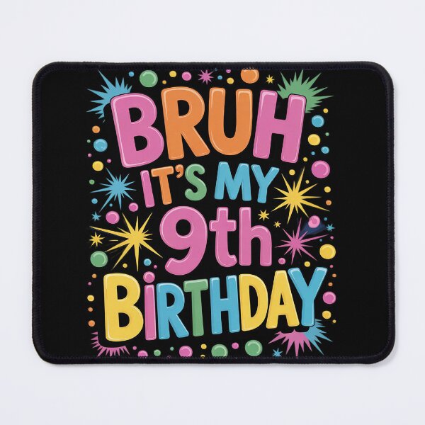 Item preview, Bruh It's My 9th Birthday 9 Year Old 9yr Cute Groovy 7  designed and sold by NeomiStoreSS.