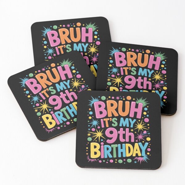 Item preview, Bruh It's My 9th Birthday 9 Year Old 9yr Cute Groovy 7  designed and sold by NeomiStoreSS.
