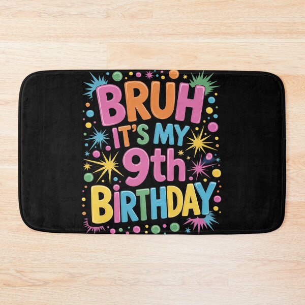 Item preview, Bruh It's My 9th Birthday 9 Year Old 9yr Cute Groovy 7  designed and sold by NeomiStoreSS.