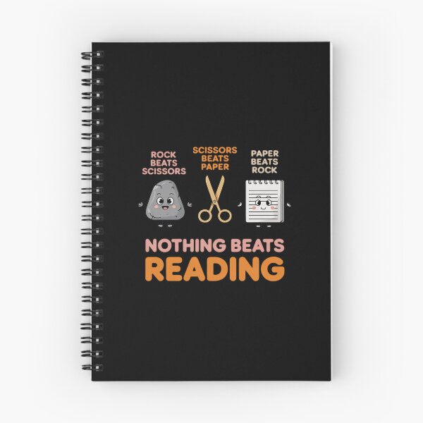 Item preview, Nothing Beats Reading Rock Paper Scissors Book Lover Teacher designed and sold by khorbiasieno.