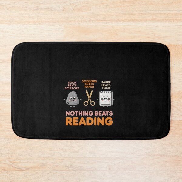 Item preview, Nothing Beats Reading Rock Paper Scissors Book Lover Teacher designed and sold by khorbiasieno.