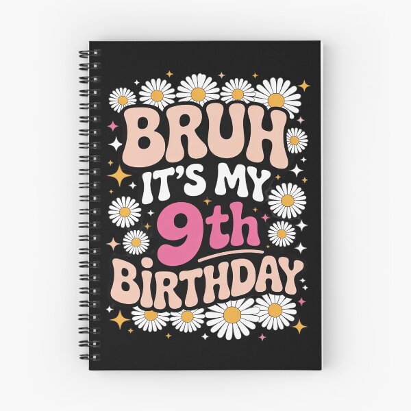 Item preview, Bruh It's My 9th Birthday 9 Year Old 9yr Cute Groovy Pink  designed and sold by NeomiStoreSS.