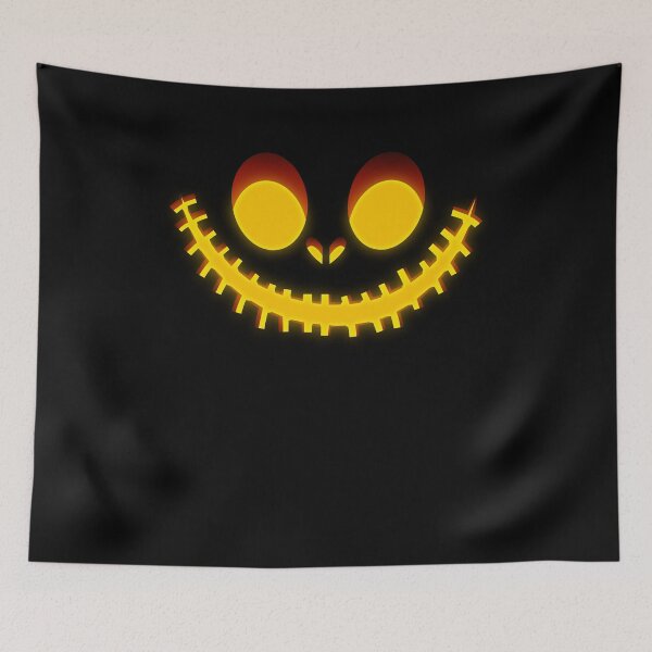 Item preview, Halloween Worm Pumpkin Face Wide Teethed Smile Creepy Jack-O’-Lantern Spooky Illustration designed and sold by MONTRIS.