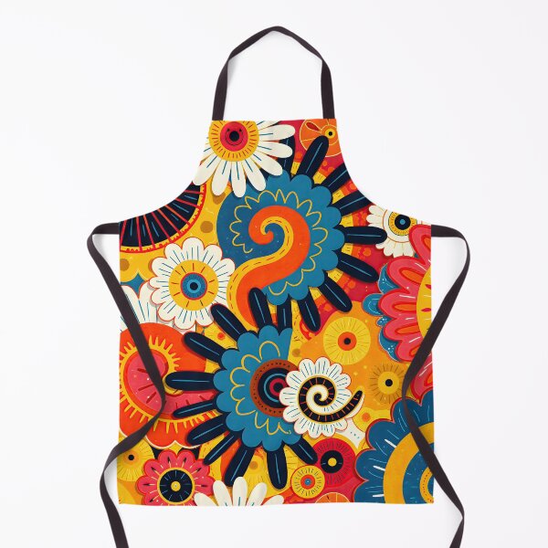 Item preview, Psychedelic Bloom: Retro Swirls and Flowers designed and sold by Prints and Lifestyle.