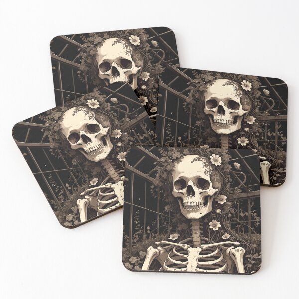 Item preview, Aesthetic botanical skeleton human skeleton intertwined with flowers and vines 1 designed and sold by Neon G.
