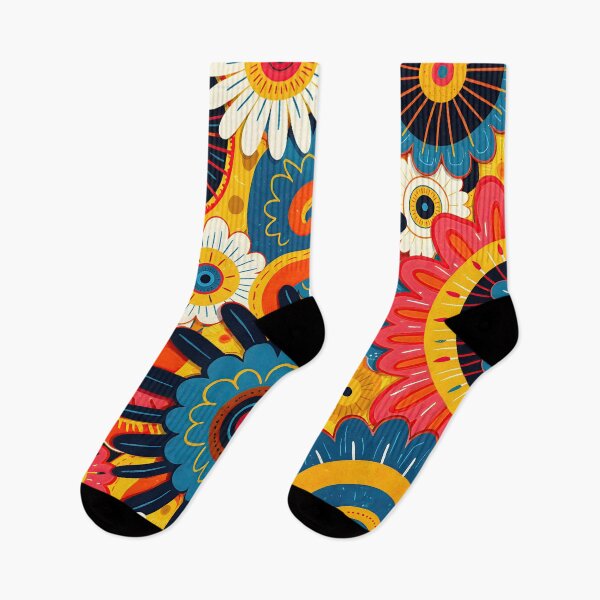 Item preview, Psychedelic Bloom: Retro Swirls and Flowers designed and sold by Prints and Lifestyle.