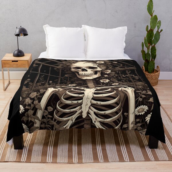 Item preview, Aesthetic botanical skeleton human skeleton intertwined with flowers and vines 1 designed and sold by Neon G.