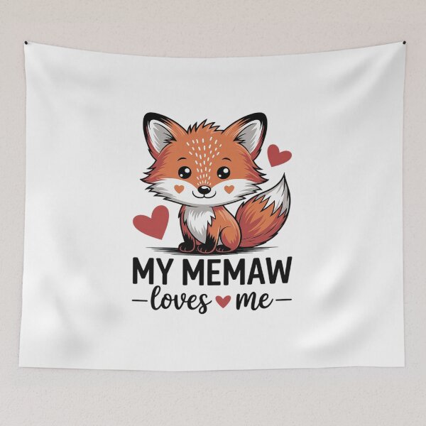 Item preview, My Memaw Loves Me Grandchild Fox designed and sold by khorbiasieno.