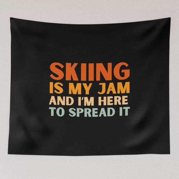 Item preview, Skiing Is My Jam Funny Colorful Nordic Skier designed and sold by StrideSuccess.
