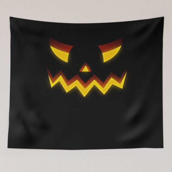 Item preview, Halloween Evil Pumpkin Face Saw Teeth Creepy Jack-O’-Lantern Spooky Horror Illustration designed and sold by MONTRIS.