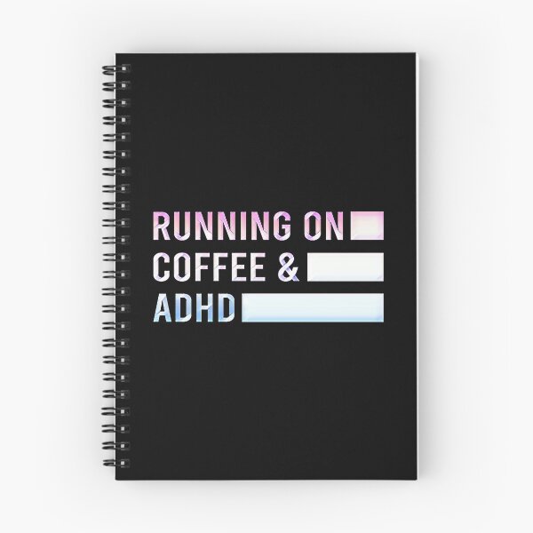 Item preview, Running on Coffee and ADHD | Pastel Gradient Minimal Typography for Caffeine Lovers designed and sold by creativerooney.