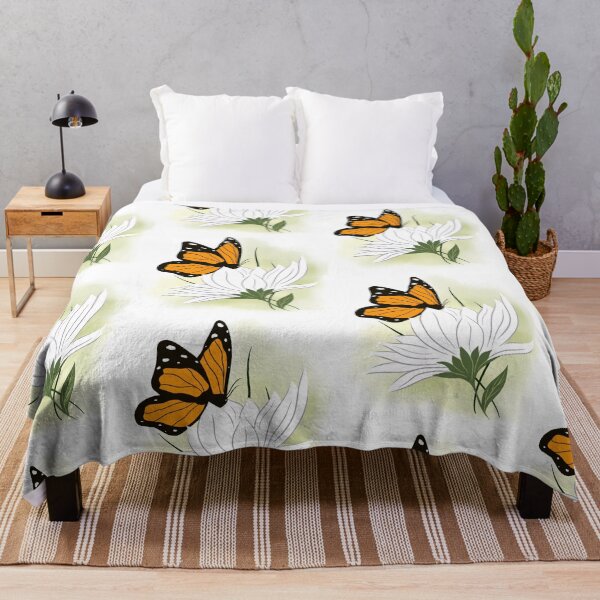 Item preview, Monarch Butterfly on White Flower designed and sold by Ryel Art.