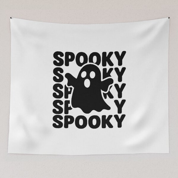 Item preview, Playful Spooky Ghost with Repeated Text Halloween Design designed and sold by RuweisVibes.