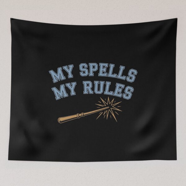 Item preview, My Spells My Rules Magic Wand Varsity Block designed and sold by HaileyRobel.