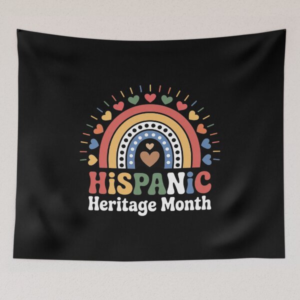 Item preview, National Hispanic Heritage Month Rainbow All Countries Flags designed and sold by AmparoBoyle.