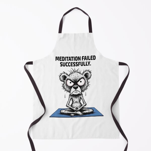 Item preview, Meditation Failed Successfully - Stressed Bear Yoga | Funny Zen Humor designed and sold by GrumpyCrudly.