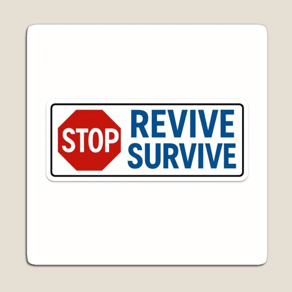 Item preview, Car Bumper Sticker_Safety Warning_ Stop Revive Survive_Version 2 designed and sold by Safety Bumpers+.