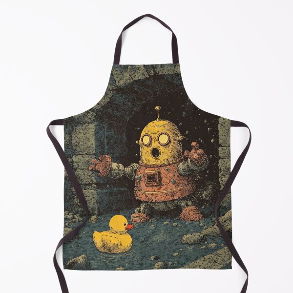 Item preview, Robot and Rubber Duck – Surreal Retro Comic Humor designed and sold by Meiersbeste.