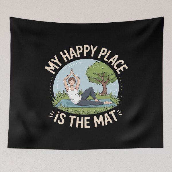 Item preview, My Happy Place is The Mat Yoga Mindfulness designed and sold by HaileyRobel.