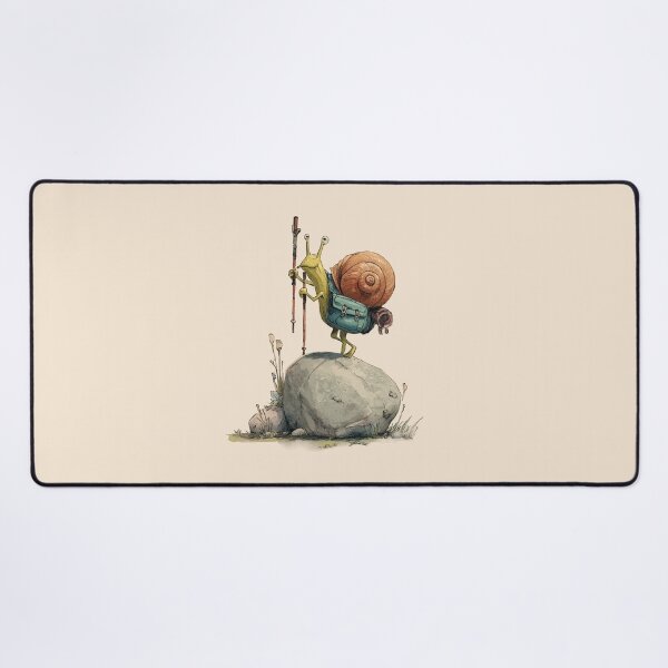 Item preview, Wandering snail – watercolor illustration with backpack designed and sold by Meiersbeste.