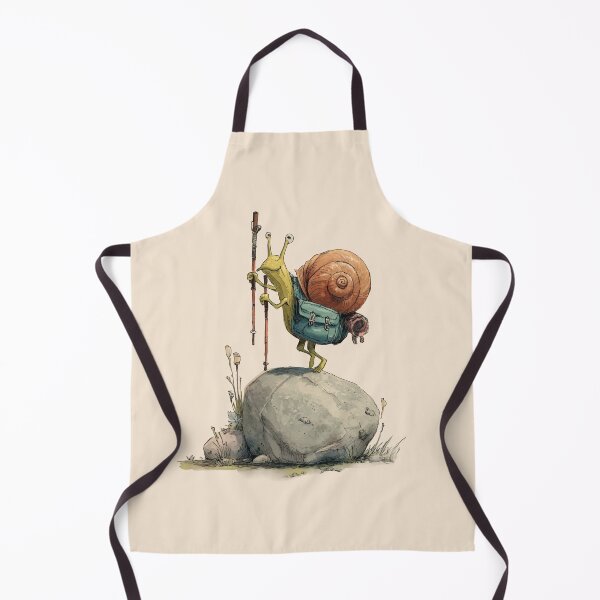 Item preview, Wandering snail – watercolor illustration with backpack designed and sold by Meiersbeste.