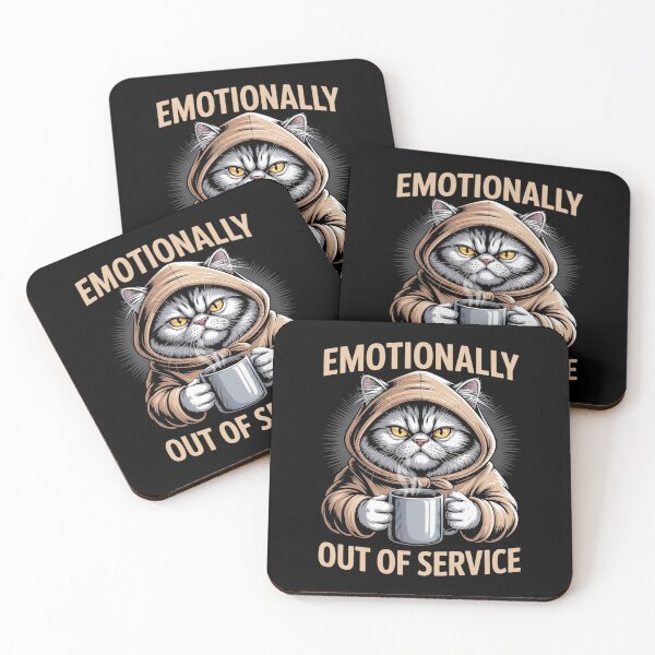 Item preview, Moody Cat Coffee Emotionally Out of Service Funny designed and sold by RayArmstrong.
