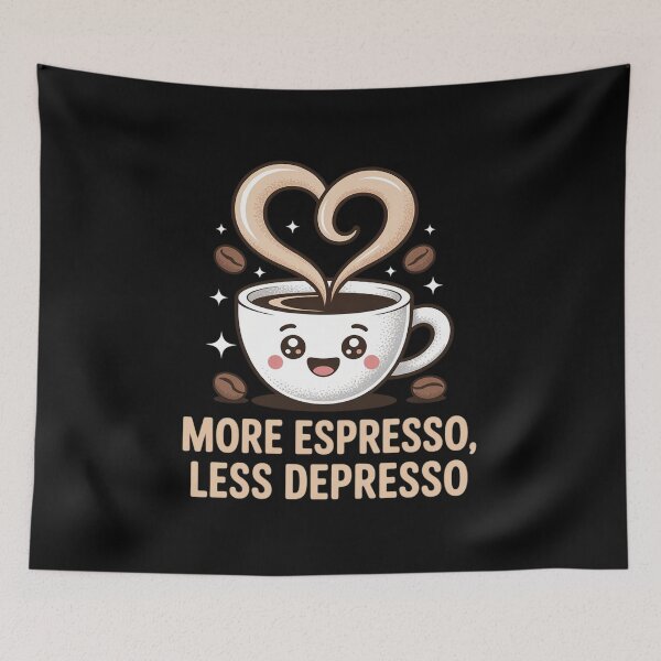 Item preview, More Espresso Less Depresso Cute Coffee Cup designed and sold by DrewLeuschke.
