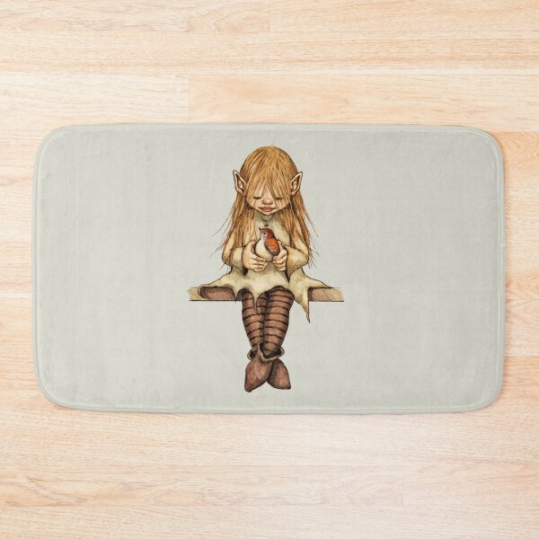 Item preview, Elfin Pixie Girl Holding Little Bird, Fantasy Art designed and sold by JoyfulWhimsy.