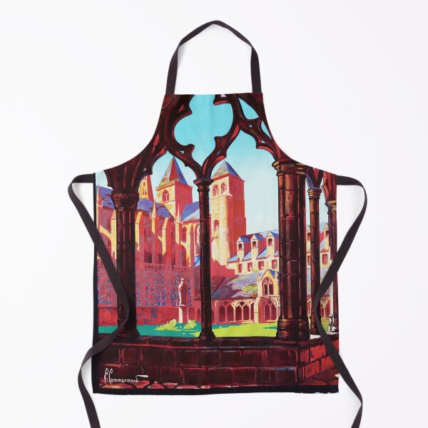 Item preview, Vintage 1927 Travel Poster | Brittany France | Tréguier Cloister & Cathedral | Art Deco Style | Chemins de Fer de l'État designed and sold by artofuniverse.