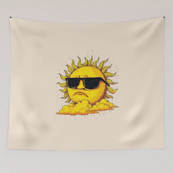 Item preview, Cool sun with sunglasses – Funny retro illustration designed and sold by Meiersbeste.