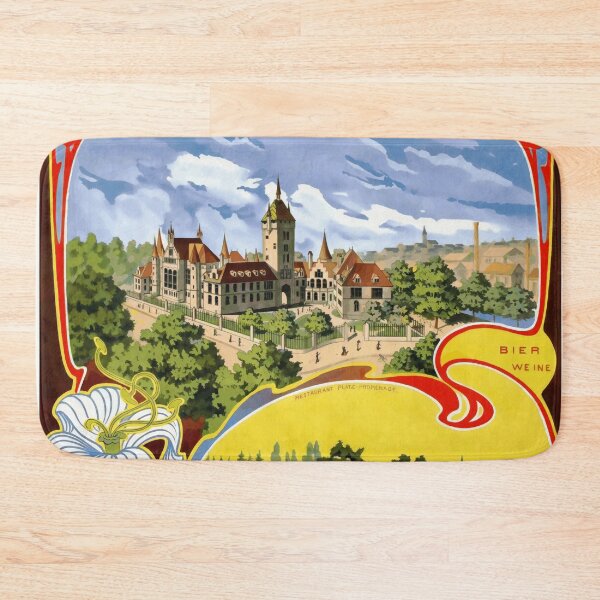 Item preview, Vintage Art Nouveau Poster | Restaurant Platz-Promenade Zurich | Swiss National Museum | Decorative Wall Art & Home Decor designed and sold by artofuniverse.