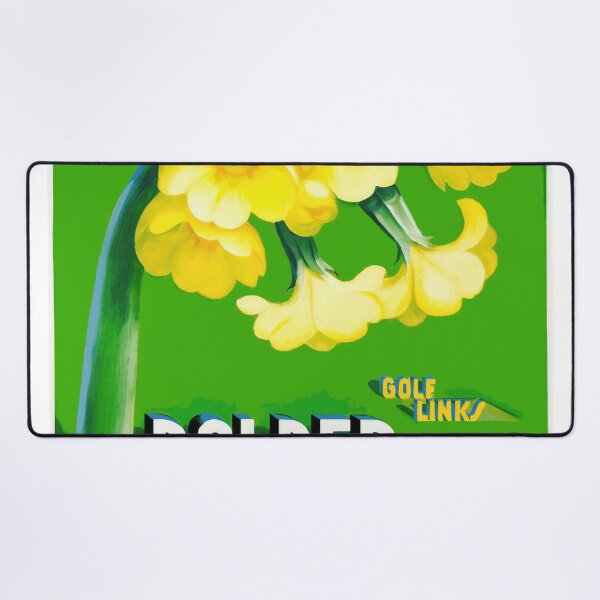 Item preview, Vintage Art Deco Travel Poster | Dolder Grand Hotel Zurich | Bold Yellow Flowers & Green Backdrop | Luxury Decor designed and sold by artofuniverse.