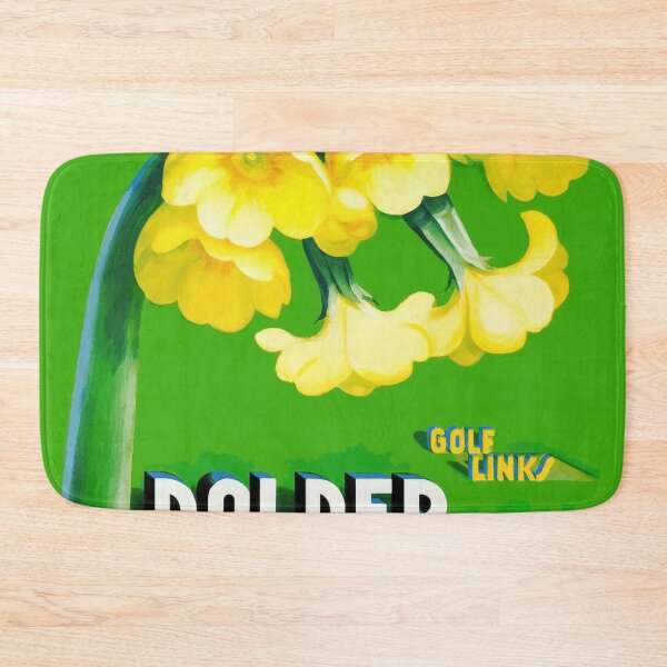 Item preview, Vintage Art Deco Travel Poster | Dolder Grand Hotel Zurich | Bold Yellow Flowers & Green Backdrop | Luxury Decor designed and sold by artofuniverse.