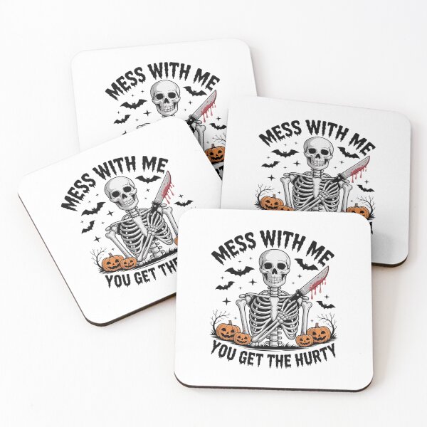 Item preview, Mess with Me You Get The Hurty Funny Halloween Skeleton designed and sold by MinaReinger.