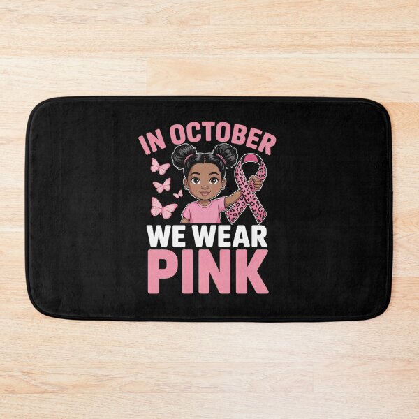 Item preview, Messy Bun in October We Wear Pink Cute Black Girl designed and sold by AmparoBoyle.