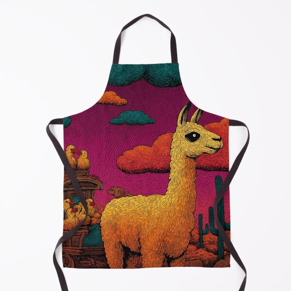 Item preview, Lama with duck caravan – Surreal colorful pop art illustration designed and sold by Meiersbeste.