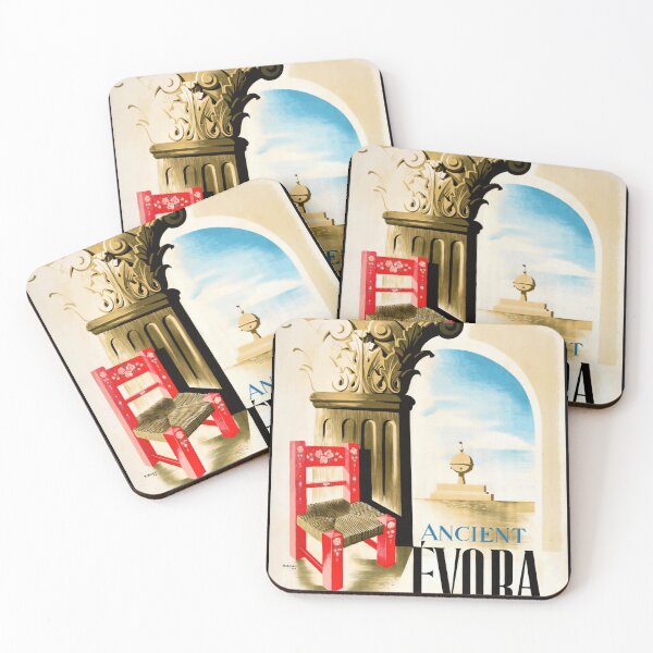Item preview, Vintage Travel Poster for Evora Portugal | 1949 Mid-Century Art | Roman Architecture & Cultural Heritage | Wall Decor designed and sold by artofuniverse.