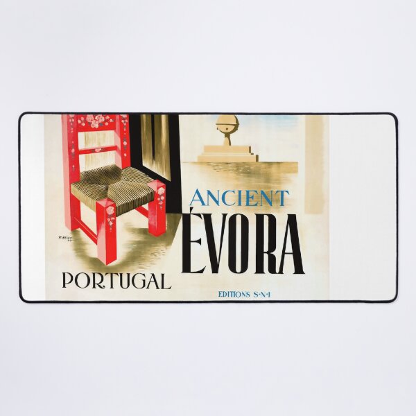 Item preview, Vintage Travel Poster for Evora Portugal | 1949 Mid-Century Art | Roman Architecture & Cultural Heritage | Wall Decor designed and sold by artofuniverse.
