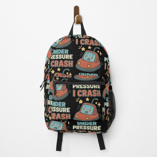 Item preview, I Crash Under Pressure Funny Bumper Car Design designed and sold by TeeTimeTreasure.