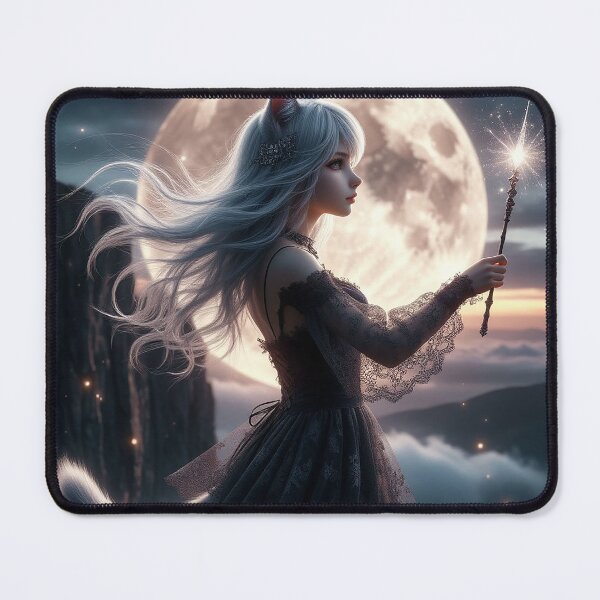 Item preview, Moonlight Guardian – Silver Catgirl Witch designed and sold by AmetistLight.