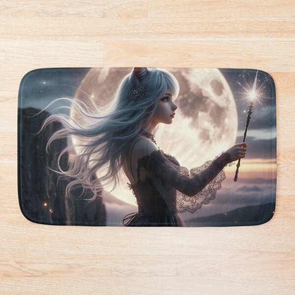 Item preview, Moonlight Guardian – Silver Catgirl Witch designed and sold by AmetistLight.