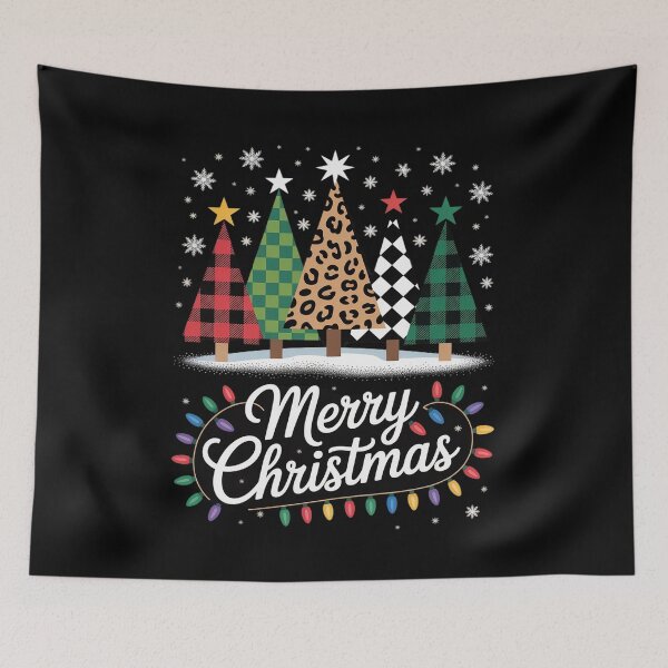 Item preview, Merry Christmas Trees Leopard Xmas designed and sold by khorbiasieno.