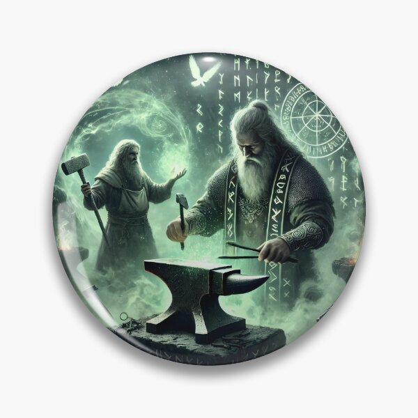 Item preview, "Brokkr and Sindri – Forgers of the Gods’ Treasures | Norse Dwarven Myth Art" designed and sold by Umbra666.