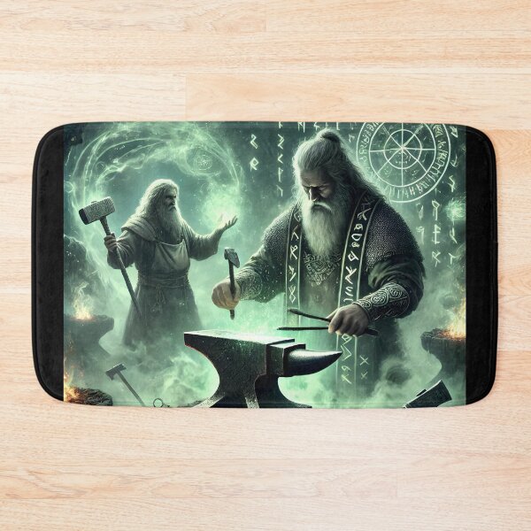 Item preview, "Brokkr and Sindri – Forgers of the Gods’ Treasures | Norse Dwarven Myth Art" designed and sold by Umbra666.