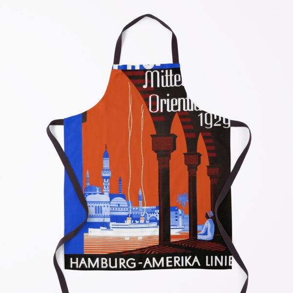 Item preview, Vintage 1929 Travel Poster | Hamburg-Amerika Linie Art Deco Cruise | Mediterranean & Orient | Bold Colors Geometric Design designed and sold by artofuniverse.