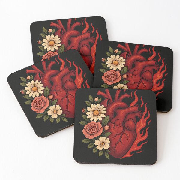 Item preview,  “Heart of Passion – Flowers and Flames”  designed and sold by ARkiveCreative.