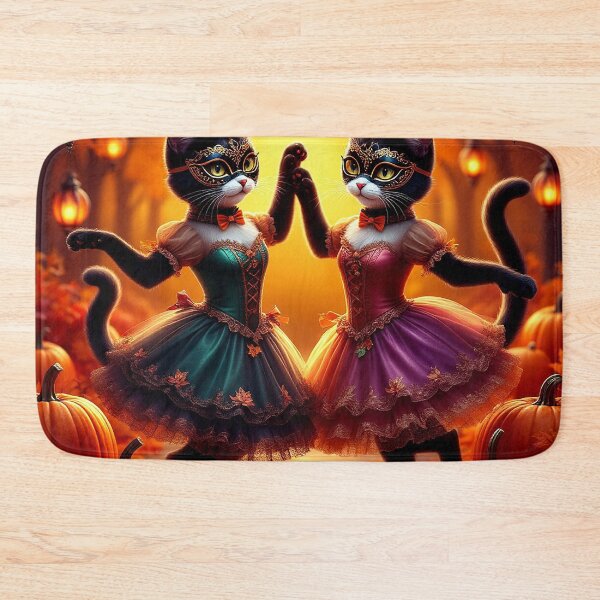 Item preview, Pumpkin Ball – Halloween Masquerade Cats designed and sold by AmetistLight.