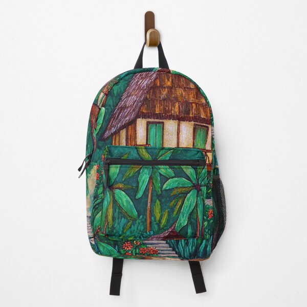 Item preview, Seychelles Tropical Jungle Huts – Vibrant Island Paradise Art designed and sold by Joesy.