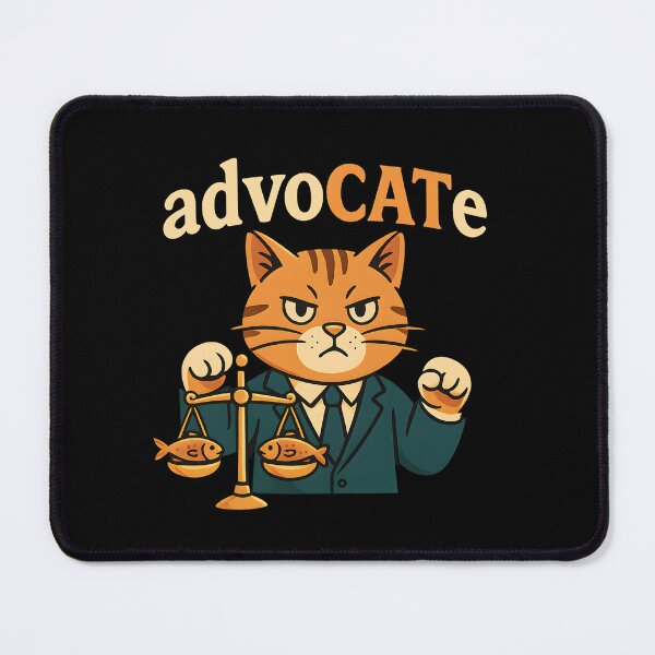 Item preview, AdvoCATe – Legal Cat Humor Shirt for Clever Attorneys designed and sold by SVALANART.