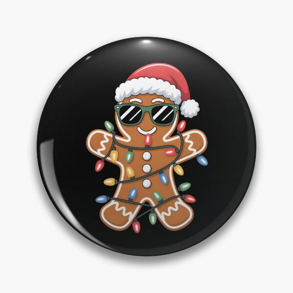 Item preview, Cool Gingerbread Man Santa Hat Christmas Light Kids Boys Men designed and sold by clothesy7.